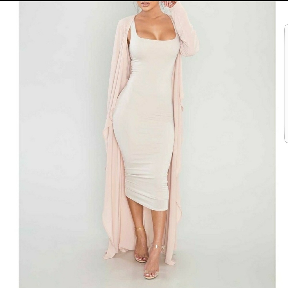πHPπ LAST! "Ferrah" Blush Flowy Duster - Picture 3 of 5